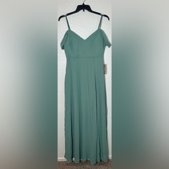 NWT Birdy Grey Devin Convertible Dress in Chiffon Sea Glass - Picture 5 of 8